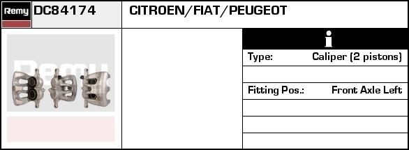 DELCO REMY Тормозной суппорт DC84184